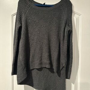 Simply Vera Vera Wang Charcoal Crew Neck Sweater
